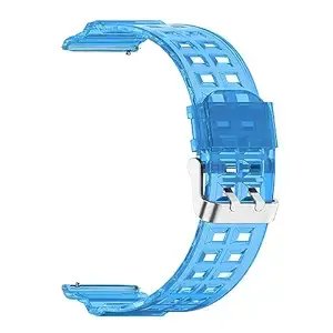 ACM Watch Strap Silicone Transparent Design 22mm compatible with Pebble Mettle Pro Smartwatch Classy Band