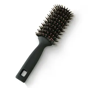 PROLIXR Round Vented Hair Brush for men and women | Quick Drying & Pain Free Detangling | Curly hair care products | Hair comb | Flexible Nylon Bristles | Hair Care | Created by Savio John Pereira (Black)