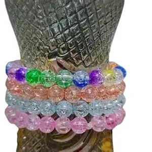 Beautiful hanging girl bracelet crystal beats Pack Of 4 Multicoloured Bracelet041