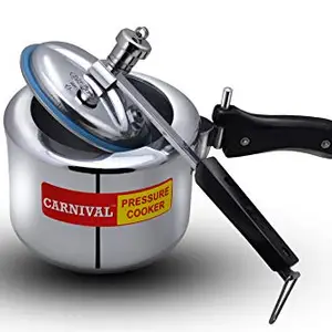 Carnival Pressure Cooker Regular Model Pure Virgin Aluminium Inner Lid (Silver, 1.5 LTR) price in India.