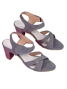 WalkTrendy Womens Synthetic Grey Sandals With Heels - 4 UK (Wtwhs499_Grey_37)