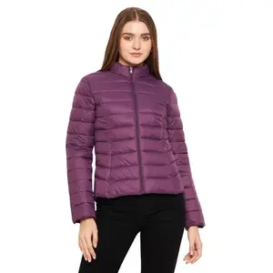 Madame Women Solid Purple Jacket