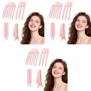 MAYCREATE® Hair Volume Clip 12PCS Volumizing Comb Root Clips for Curly Roots Top Lifting Fluffy Volumizer Tool Light Pink