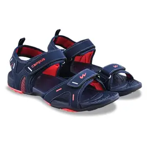 Campus Men's 3K-SD-053A Navy/RED/WHT Outdoor Sandals - 10UK/India 1 Pair