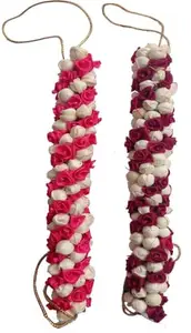 Bridal Hair Artificial Flower Mogra Gajra/Bun For Women/Grils (Wedding,Party) Pack-02,Multicolor (G1190864)(G1190864_595)