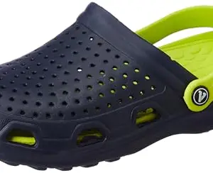 Aqualite Men AL-636 Clogs, N.Blue/Fl.Green, 7 UK/India