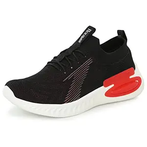Bourge Men's Loire-z1003 Running Shoes, Black and Red, 06