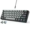 abucow Mechanical Keyboard Wired 60% swappable Gaming Keyboard