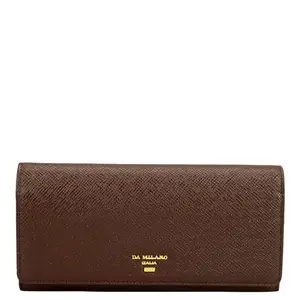 Da Milano Flap Leather Women Wallet - Brown (LW-10010E)