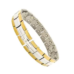 Bracotive® Bio Magnetic Titanium Bracelet Blood Pressure Control Chain Men-Women Bp Monitor Maintain Energy/Blood Circulation/Stamina/Strangth/Body Pain