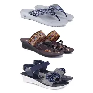 Women's Comfortable Sandal,Casual Lightweight Sandal for Everyday Wear | TBS-(3-COMBO)-1887-1951-1972-6-EURO-37