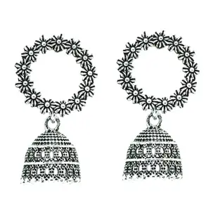 Luv Fashion New Affordable jhumki Pearl Beads Silver Plating Oxidised Girls Jhumki Jhumka Earring