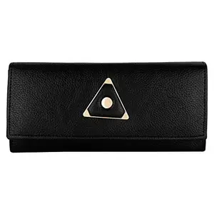 MR. RAAQ CREATION RAAQ Women's Faux Leather Clutches Wallet Hand Purses Handbags Hand Wallets Mobile Hand Purse (Charcoal Black)