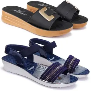 BERSACHE Extra Soft Classic Casual Slippers for Women with Regular wear | Ultra Soft & Flexibility Technology | HT-Slip(Com)-6155-1930 Multicolor