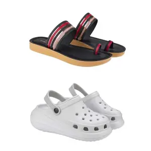 SPORTER Extra Soft Classic Casual wear with Flexibility Technology Flat Combo for Women's/Girl's(6144+1958)(7) Multicolor