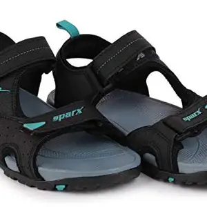 Sparx Men's Black Mint Green Sport Sandal (SS-528)