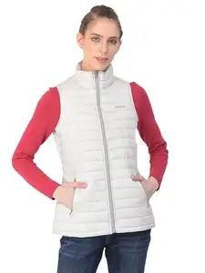 Woodland Womens Polyster Casual Regular Jacket (Ivory, M)