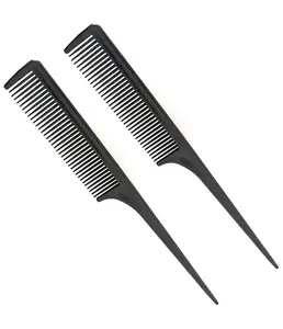 KADAM Tail Hair Comb Rat Tail Combs for Women, Tool Structure Tease Layers Rattail Comb, Rat Tail Comb for Back Combing Root Teasing, Adding Volume, Evening Styling (Black)