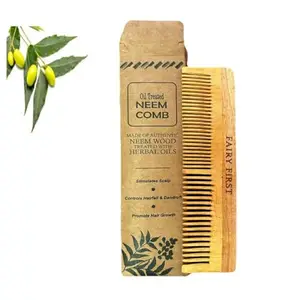 M.S TRADERS Neem Wooden Comb | Neem Wood Hair Comb for Women & Men | Natural | Wide Tooth Comb with Handle Anti-Bacterial Multi-Actions - Detangling, Frizz Control & Shine,Suited For All Hair Types