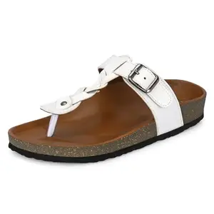 Centrino Women’s Berkin-Style Slip-On Sandals | Open Toe Design | Soft PU Footbed | Lightweight & Comfortable | Arch Support | On-Grip Sole | Casual Outdoor Wear (7695)