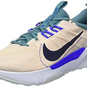 Nike Mens Juniper Trail 2 NN-SANDDRIFT/Obsidian-Mineral TEAL-DM0822-100-6UK, Running