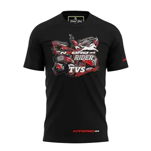streetsoul moto apparels NTORQ Printed Cotton T-Shirt (X-Large) Black