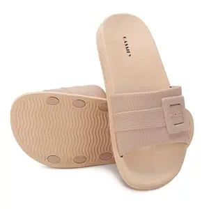 CASSIEY slipper Comfortable Women Slides | Belt Slipper Slides For Women And Girl's- Pink 5 UK