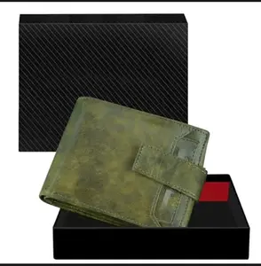 KCK INTERNATIONAL Lorem Green Removable Card Holder Bi-Fold Premium Faux Leather 7 ATM Card Slots Wallet for Men WL16-B