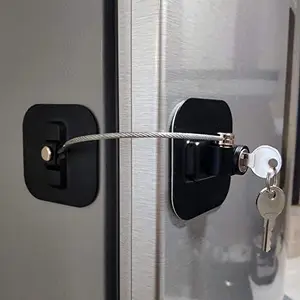 VOCOMO Refrigerator Lock, Fridge Lock with Keys, Freezer Lock and Child Safety Cabinet Lock with Strong Adhesive (Fridge Lock 1Pack)