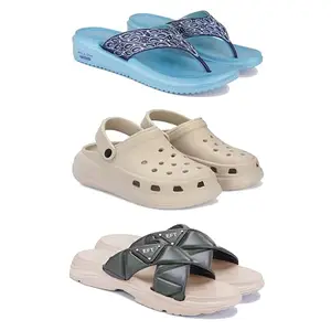 Women's Comfortable Sandal,Casual Lightweight Sandal for Everyday Wear | BT-(3-COMBO)-1888-OO1-1891-5-EURO-36