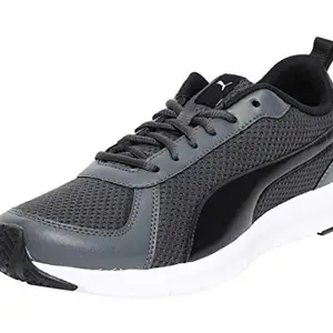Puma Men's Flexracer 19 Dark Shadow Black Running Shoe-10 Kids UK (37100003)