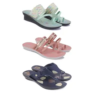 Women's Sandals | Lightweight Wear| Stylish & Easy to Wear For Women'S PCV-SAN-(3-COMBO)-1954-1944-1973-6