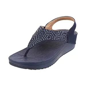 Metro Women Blue Synthetic Sandals,EU/38 UK/5 (35-4781)