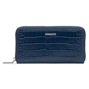 Miraggio Rumi Zip Around Wallet for Women - Blue
