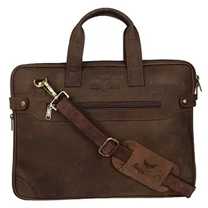 Tawny Cuero Leather Handmade Tan Unisex Bag Cross Over Shoulder Messenger Bag with Laptop Compartment