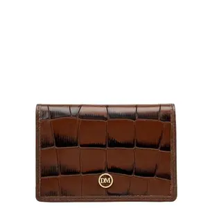 Da Milano Leather Card Holder for Men & Women - Brown (0329K)