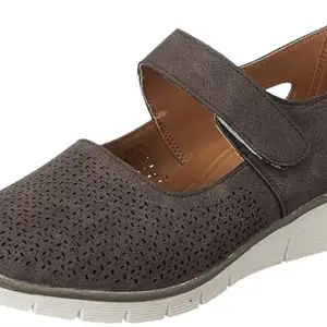 Bata Women's Slip-on Ballet Flat - Grey (8 UK) (5512943)