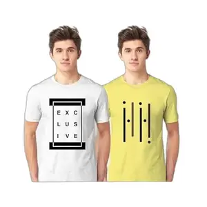 Comfortable Stylish & Perfect for Everyday Wear|style - 313 i-view Men's Printed Round neck Casual T-shirts(Pack of 2) and for the size of - S