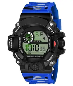 PASS PASS Digital Dial Men's & Boy's Sports Watch with Silicone Band - PS-1009
