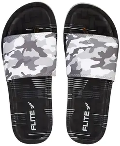 Flite PU Men's Slipper, BLACK GREY,6UK,PUG133GBKGY0006