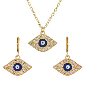 VOYLLA Golden Guardian Evil Eye Pendant Set For Women|Pendant Set For Women|Womens Gift|Gift For Her|