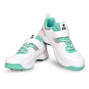 DSC Hawk 2.0 Multifunction with Velcro Cricket Shoes for Men, 7 UK (White)