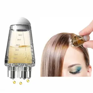 Ncry Hair Oil Applicator Bottle – Hair Root Oil Applicator Comb, Roller Ball Mini Portable Hair Oil Massage Comb For Scalp Hair Growth Suitable For Various Liquids (6 Ml, Multicolor)