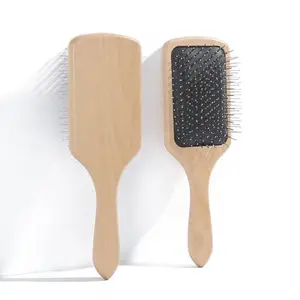 BlackLaoban Hair Brush-Paddle Detangler Brush with Metal Bristles for Men and Women Detangling & Massaging, Anti Static, Suitable for Wet & Dry Hair (Large)