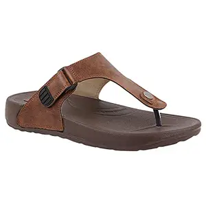Welcome Men's Flip Flops, Brown, GLF-21, 6