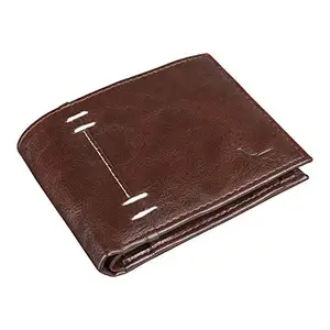USL Men's Stylish Leather Wallet (Brown)