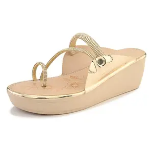 Centrino Women's Wedge Heel Sandals | Stylish Slip-On Sandals for Ladies | Soft Cushioned Footbed for Comfort | Elegant & Trendy Design | Lightweight and Durable Fashion Footwear 9409-4