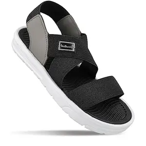 Walkaroo Gents Black Grey Sandal (WC4369) 7 UK