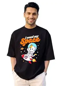 ENCIGER Oversized Printed T Shirt Combo Pack for Men | Cotton Drop Shoulder Graphic Casual Oversize Tshirts