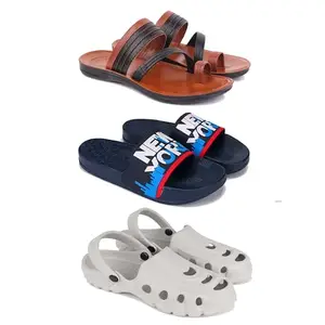 DRACKFOOT Men's Sandals | Lightweight Wear| Stylish & Easy to Wear For Men's GRT-SAN-(3-COMBO)-3151-1587-3135-6